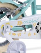 CARPAT Bicicleta pentru copii 2-4 ani C12178A Turcoaz 12 inch cu roti ajutatoare si cosulet