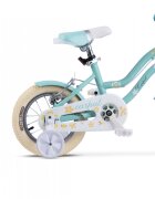 CARPAT Bicicleta pentru copii 2-4 ani C12178A Turcoaz 12 inch cu roti ajutatoare si cosulet