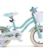 CARPAT Bicicleta pentru copii 2-4 ani C12178A Turcoaz 12 inch cu roti ajutatoare si cosulet