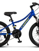 CARPAT Bicicleta pentru copii 7-10 ani Polestar C20261A AlbastruGalben 21 viteze frane pe disc roti 20 inch cabluri integrate