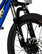 CARPAT Bicicleta pentru copii 7-10 ani Polestar C20261A AlbastruGalben 21 viteze frane pe disc roti 20 inch cabluri integrate