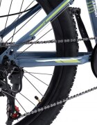 CARPAT Bicicleta pentru copii E Ride S24109C AlbastruVerde 24 inch echipare Shimano anvelope late furca cu suspensie frane disc 7 viteze