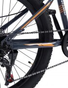 CARPAT Bicicleta pentru copii E Ride S24109C Gri 24 inch echipare Shimano anvelope late furca cu suspensie frane disc 7 viteze