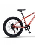 CARPAT Bicicleta pentru copii E Ride S24109C Portocaliu 24 inch echipare Shimano anvelope late furca cu suspensie frane disc 7 viteze