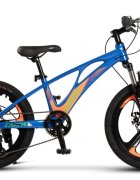 CARPAT Bicicleta pentru copii Mountain Bike AlbastruPortocaliu 20 inch schimbator spate Gilong 7 viteze schimbator fata rotativ frana disc fataspate cadru aluminiu furca supensie roti 3 spite magneziu