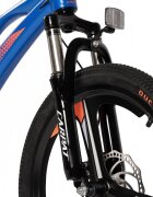 CARPAT Bicicleta pentru copii Mountain Bike AlbastruPortocaliu 20 inch schimbator spate Gilong 7 viteze schimbator fata rotativ frana disc fataspate cadru aluminiu furca supensie roti 3 spite magneziu