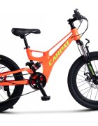 CARPAT Bicicleta pentru copii MTB-FS C20344A PortocaliuVerde roti 20 inaltime utilizator 120-155 cm greutate suportata 80 kg