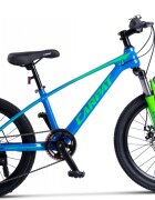 CARPAT Bicicleta pentru copii MTB Hiro C20342A AlbastruVerde 20 inch inaltime utilizator 120-155 cm greutate suportata 80 kg