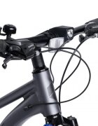CARPAT Bicicleta pentru copii MTB-HT Pro Teen C24472A GriNegru roti 24 inch cadru aluminiu 21 viteze echipare Shimano frane disc mecanice cabluri integrate