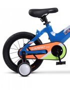 CARPAT Bicicleta pentru copii PRO C14122B AlbastruPortocaliu roti 14 inch inaltime utilizator 75-100 cm greutate suportata 50 kg
