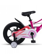 CARPAT Bicicleta pentru copii PRO C16144B 16 inch FucsiaRoz 4-6 ani Cadru aluminiu cu Suspensie Frane mecanice disc Aparatoare lant Janta Magneziu Aparatori noroi fataspate Sonerie