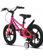 CARPAT Bicicleta pentru copii PRO C16144B 16 inch FucsiaRoz 4-6 ani Cadru aluminiu cu Suspensie Frane mecanice disc Aparatoare lant Janta Magneziu Aparatori noroi fataspate Sonerie