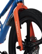 CARPAT Bicicleta pentru copii PRO C18144B 18 inch AlbastruPortocaliu 5-7 ani Cadru aluminiu cu Suspensie Frana spate tambur frana fata V-Brake Aparatoare lant Janta Magneziu Aparatori noroi fataspate Sonerie