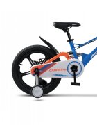CARPAT Bicicleta pentru copii PRO C18144B 18 inch AlbastruPortocaliu 5-7 ani Cadru aluminiu cu Suspensie Frana spate tambur frana fata V-Brake Aparatoare lant Janta Magneziu Aparatori noroi fataspate Sonerie