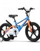 CARPAT Bicicleta pentru copii PRO C18144B 18 inch AlbastruPortocaliu 5-7 ani Cadru aluminiu cu Suspensie Frana spate tambur frana fata V-Brake Aparatoare lant Janta Magneziu Aparatori noroi fataspate Sonerie