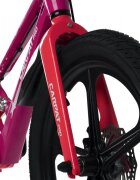 CARPAT Bicicleta pentru copii PRO C18144B 18 inch FucsiaRoz 5-7 ani Cadru aluminiu cu Suspensie Frana spate tambur frana fata V-Brake Aparatoare lant Janta Magneziu Aparatori noroi fataspate Sonerie