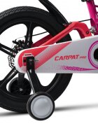 CARPAT Bicicleta pentru copii PRO C18144B 18 inch FucsiaRoz 5-7 ani Cadru aluminiu cu Suspensie Frana spate tambur frana fata V-Brake Aparatoare lant Janta Magneziu Aparatori noroi fataspate Sonerie