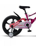 CARPAT Bicicleta pentru copii PRO C18144B 18 inch FucsiaRoz 5-7 ani Cadru aluminiu cu Suspensie Frana spate tambur frana fata V-Brake Aparatoare lant Janta Magneziu Aparatori noroi fataspate Sonerie
