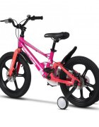 CARPAT Bicicleta pentru copii PRO C18144B 18 inch FucsiaRoz 5-7 ani Cadru aluminiu cu Suspensie Frana spate tambur frana fata V-Brake Aparatoare lant Janta Magneziu Aparatori noroi fataspate Sonerie