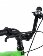 CARPAT Bicicleta pentru copii PRO C18144B 18 inch VerdeAlbastru 5-7 ani Cadru aluminiu cu Suspensie Frana spate tambur frana fata V-Brake Aparatoare lant Janta Magneziu Aparatori noroi fataspate Sonerie