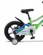 CARPAT Bicicleta pentru copii PRO C18144B 18 inch VerdeAlbastru 5-7 ani Cadru aluminiu cu Suspensie Frana spate tambur frana fata V-Brake Aparatoare lant Janta Magneziu Aparatori noroi fataspate Sonerie