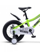 CARPAT Bicicleta pentru copii Velors V16345A Verde roti 16 inch 4-6 ani greutate suportata 50 kg inaltime utilizator 100-115 cm