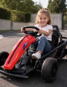 Cars4Kids Go-Kart electric pentru copii 24V Rosu cu functie Drift 2 motoare 775W viteza 15 kmh centura 5 puncte de la 6 ani maxim 70 kg
