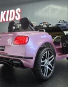 Cars4Kids Masinuta electrica pentru copii Bentley Continental Roz Metalizat 12V telecomanda 2.4G sa piele neagra usi functionale