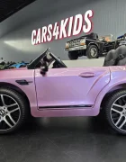 Cars4Kids Masinuta electrica pentru copii Bentley Continental Roz Metalizat 12V telecomanda 2.4G sa piele neagra usi functionale