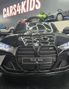 Cars4Kids Masinuta electrica pentru copii BMW M4 Negru Metalic 12V licenta oficiala telecomanda 2.4G scaun piele