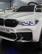 Cars4Kids Masinuta electrica pentru copii BMW M5 Gri Metalic 24V licenta oficiala telecomanda 2.4G scaun din piele
