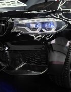 Cars4Kids Masinuta electrica pentru copii BMW M5 Negru Metalic 24V licenta oficiala telecomanda 2.4G scaun din piele