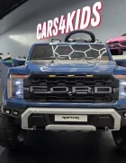 Cars4Kids Masinuta electrica pentru copii Ford Raptor 24V Albastru 2 locuri licenta oficiala telecomanda 2.4G scaun piele