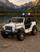 Cars4Kids Masinuta electrica pentru copii Jeep Wrangler 4x4 12V telecomanda bluetooth 4 motoare usi functionale sa piele