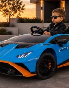 Cars4Kids Masinuta electrica pentru copii Lamborghini Huracan STO 12V functie drift telecomanda 2.4G bluetooth USB sa piele 3-5 ani