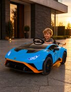 Cars4Kids Masinuta electrica pentru copii Lamborghini Huracan STO 12V functie drift telecomanda 2.4G bluetooth USB sa piele 3-5 ani