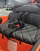 Cars4Kids Masinuta electrica pentru copii Mercedes GT3 AMG Portocaliu 12V licenta oficiala telecomanda 2.4G scaun piele deschidere usi