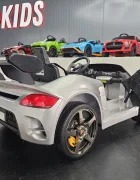 Cars4Kids Masinuta electrica pentru copii Porsche RUF 24V Argintiu Metalic 2 locuri licenta oficiala telecomanda 2.4G scaun piele