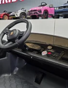 Cars4Kids Masinuta electrica pentru copii Porsche Taycan Turbo S 24V Gri 2 locuri licenta oficiala telecomanda 2.4G scaun piele