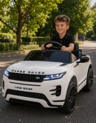 Cars4Kids Masinuta electrica pentru copii Range Rover Evoque Alb 12V 10Ah 4 motoare suspensii telecomanda 2.4G roti cauciuc scaun piele 3 ani+