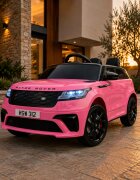 Cars4Kids Masinuta electrica pentru copii Range Rover Velar Roz 12V telecomanda 2.4G sa piele centura 5 puncte