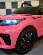 Cars4Kids Masinuta electrica pentru copii Range Rover Velar Roz 12V telecomanda 2.4G sa piele centura 5 puncte