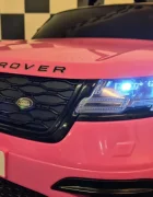 Cars4Kids Masinuta electrica pentru copii Range Rover Velar Roz 12V telecomanda 2.4G sa piele centura 5 puncte