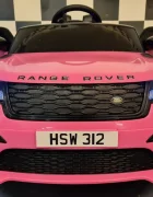 Cars4Kids Masinuta electrica pentru copii Range Rover Velar Roz 12V telecomanda 2.4G sa piele centura 5 puncte
