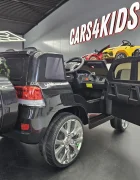 Cars4Kids Masinuta electrica pentru copii Toyota Land Cruiser Police 24V Negru licenta oficiala Toyota girofar Led telecomanda 2.4G 3-5 ani