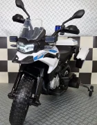 Cars4Kids Motocicleta electrica pentru copii Politie BMW F850 12V roti ajutatoare girofar Led 3-5 ani