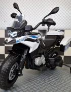 Cars4Kids Motocicleta electrica pentru copii Politie BMW F850 12V roti ajutatoare girofar Led 3-5 ani