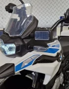 Cars4Kids Motocicleta electrica pentru copii Politie BMW F850 12V roti ajutatoare girofar Led 3-5 ani