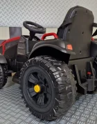 Cars4Kids Tractor electric pentru copii Farmer Rosu 12V cu remorca detasabila telecomanda 2.4G roti EVA scaun piele 3-6 ani