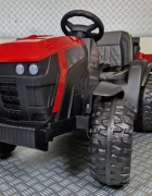 Cars4Kids Tractor electric pentru copii Farmer Rosu 12V cu remorca detasabila telecomanda 2.4G roti EVA scaun piele 3-6 ani